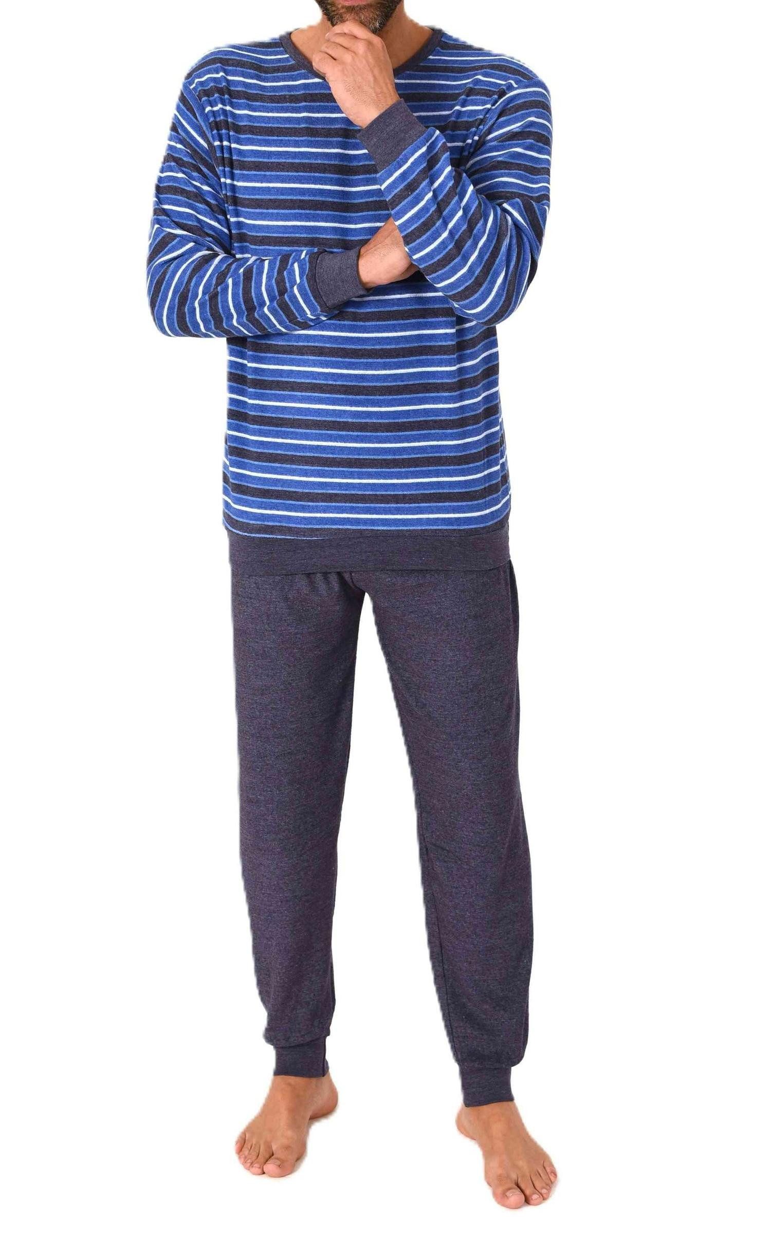 Normann Pyjama Normann Herren Frottee Schlafanzug mit Bündchen - auch in Üb günstig online kaufen