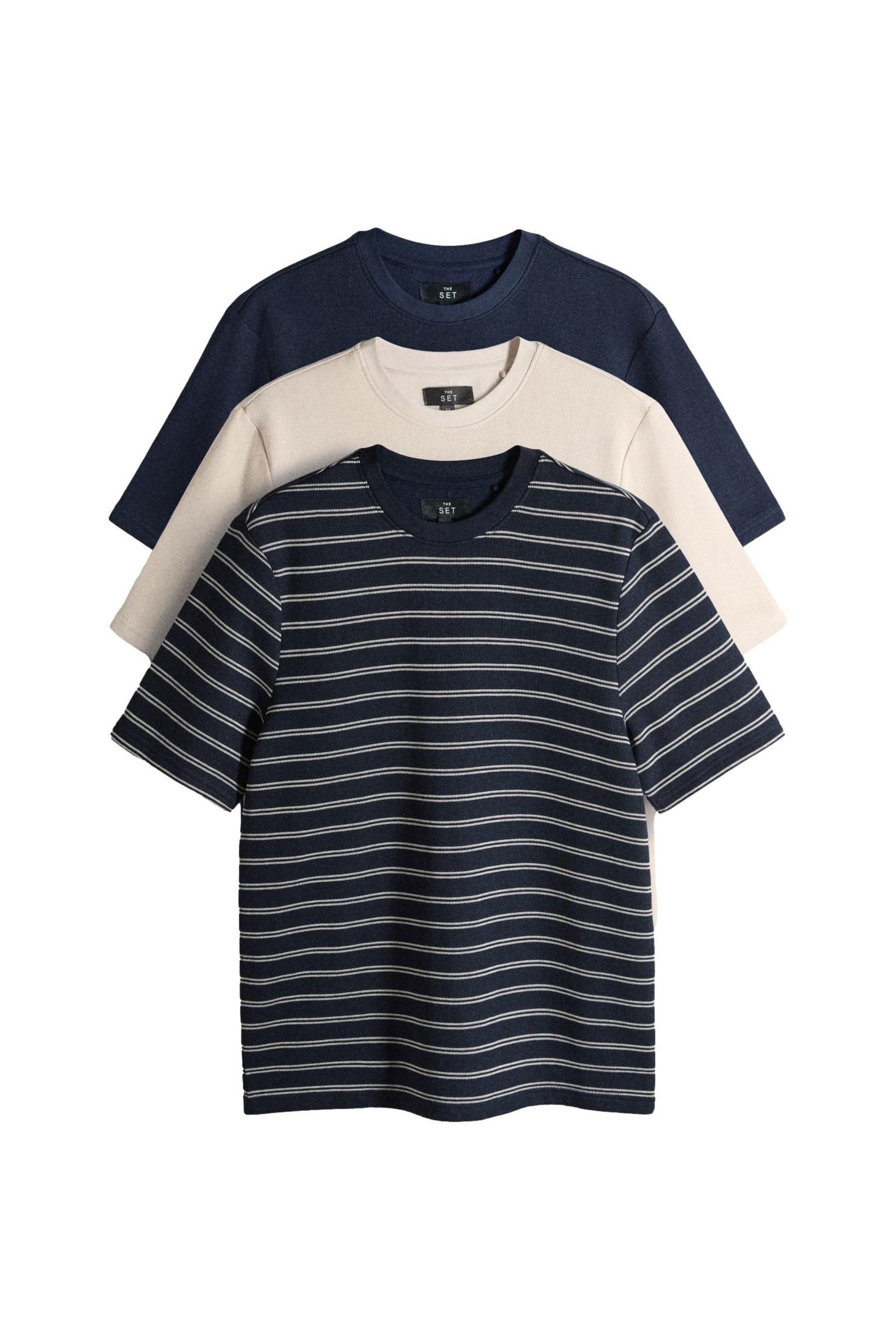 T-Shirt The Set Rundhals-T-Shirts, 3er-Pack