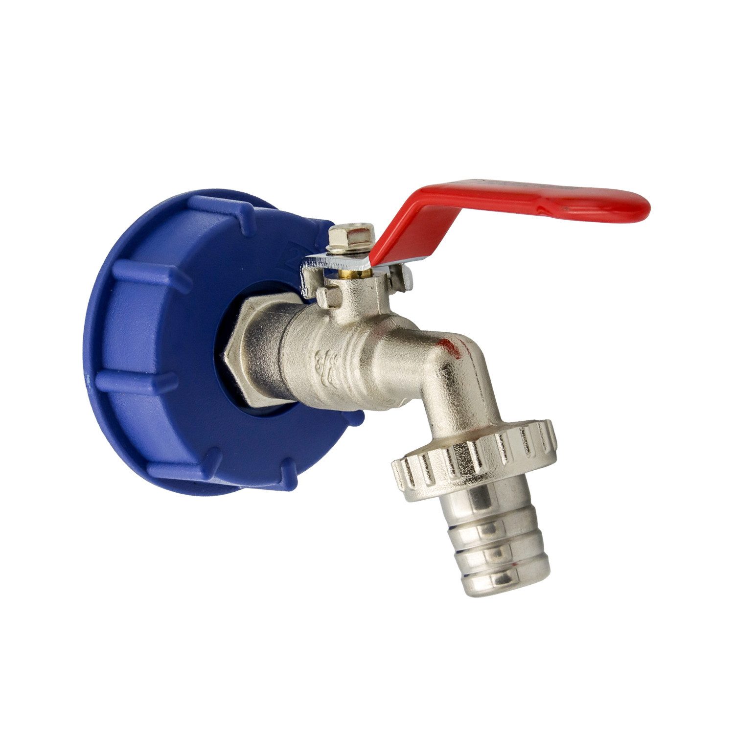Stabilo Sanitär Auslaufventil IBC Adapter S60x6 mit 3/4" Zoll Kugelhahn Deckel Container