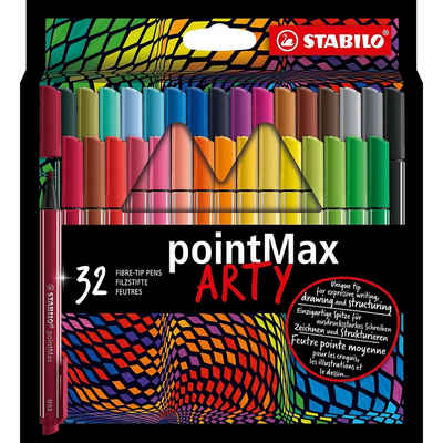 STABILO Filzstift »Filzschreiber pointMax ARTY, 32 Farben«