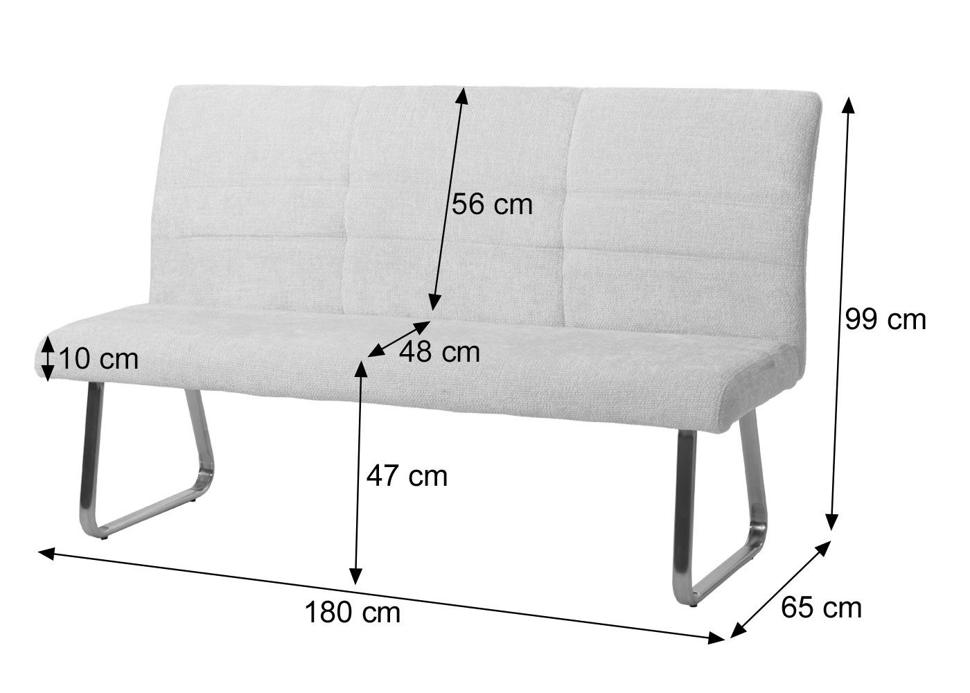 MCW Essgruppe MCW-G55-S2-180, (Set, 3er), Abgerundete Ecken und Kanten