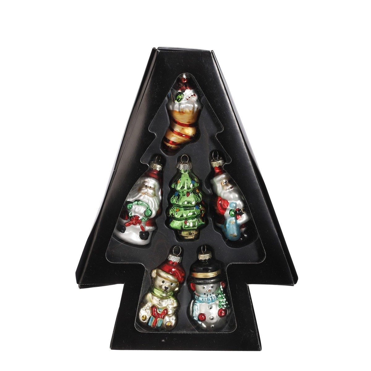 House of Seasons Weihnachtsbaumkugel House of Seasons Ornament Weihnacht Dekoration gruen 6 Stueck - l31,5x