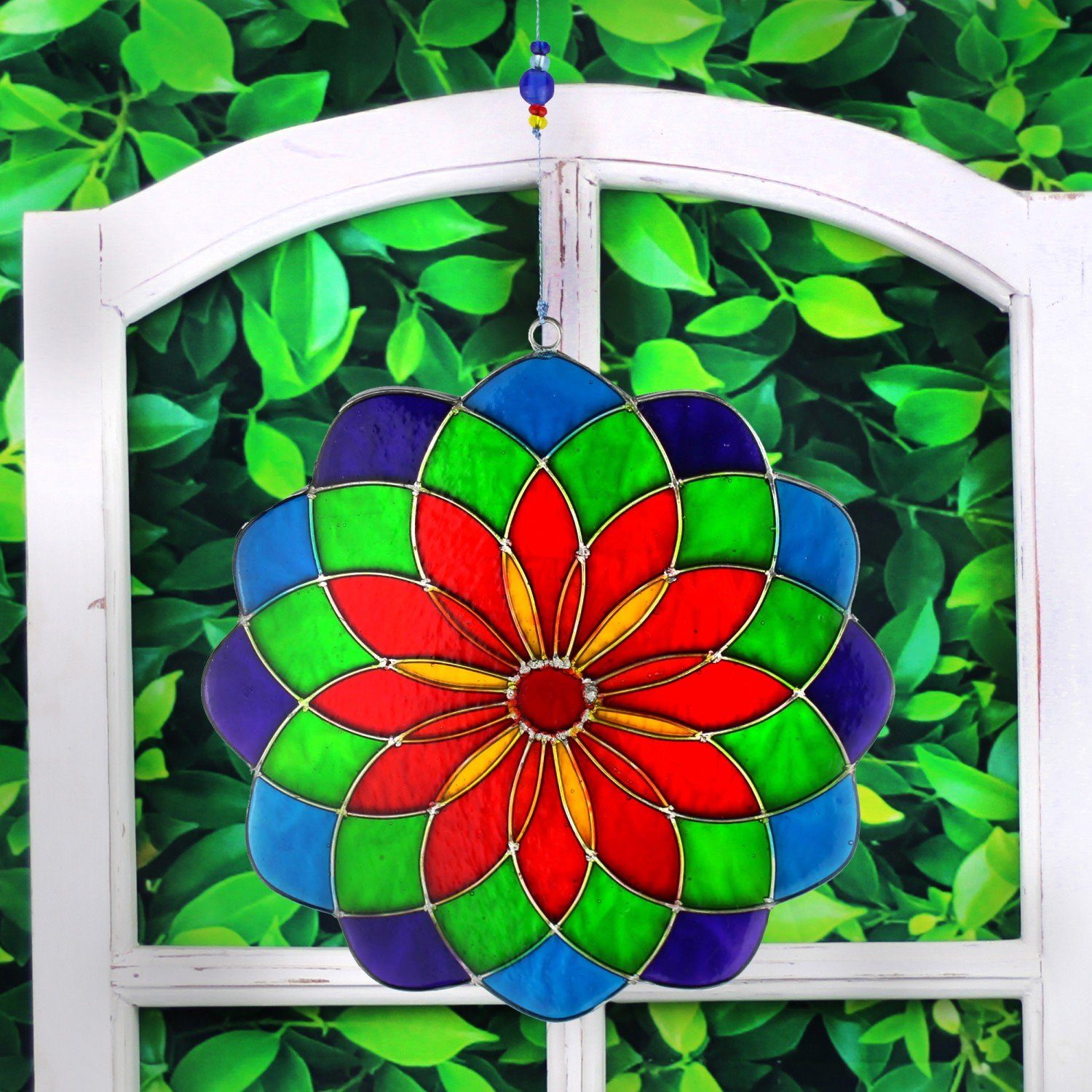 mitienda Fensterdekoration Fensterdeko Mandala, Fensterschmuck grün-lila günstig online kaufen