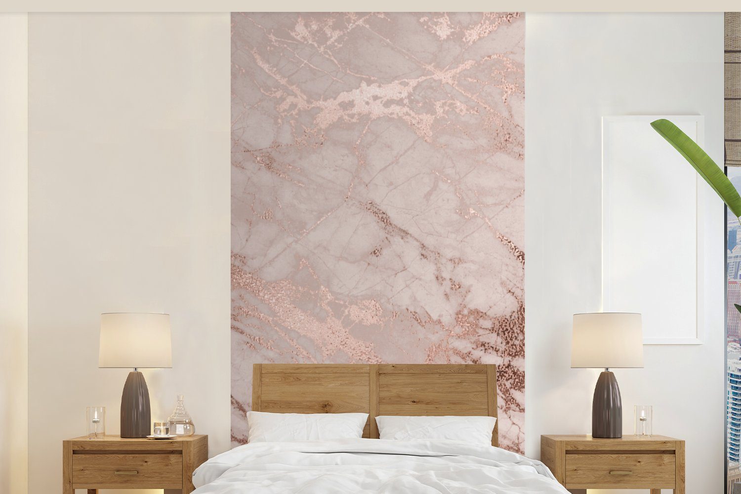 MuchoWow Fototapete Marmor - Rosa - Luxus - Marmoroptik - Glitzer - Design, günstig online kaufen