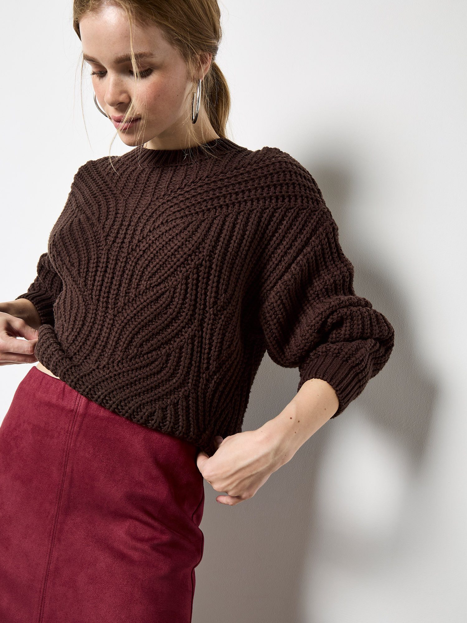 Apricot Midirock Bleistiftrock mit Schlitz vorne – Bild 3 von 4