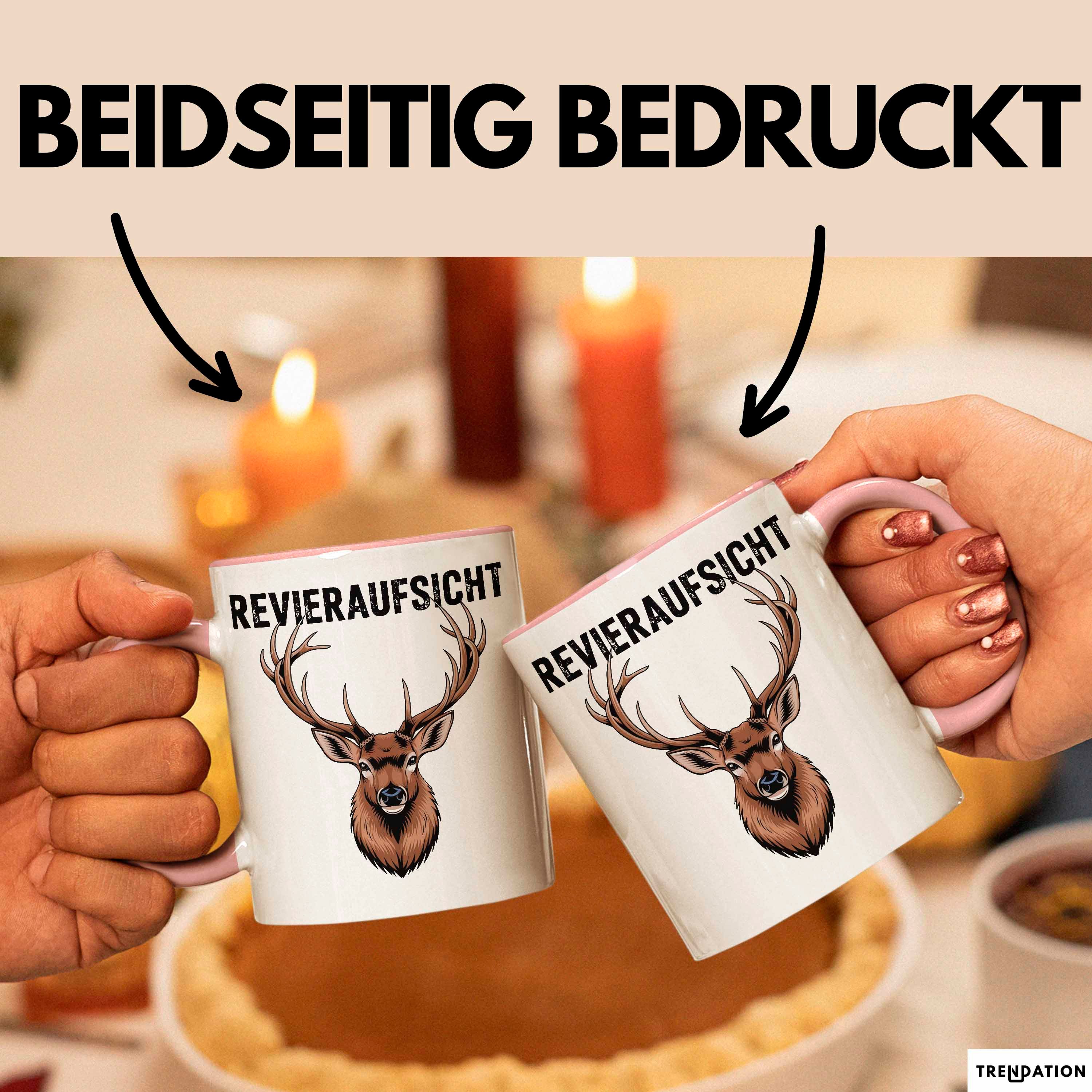 Trendation Tasse Hirschjäger Jagd Tasse Geschenk Bezirksaufsicht Spruch