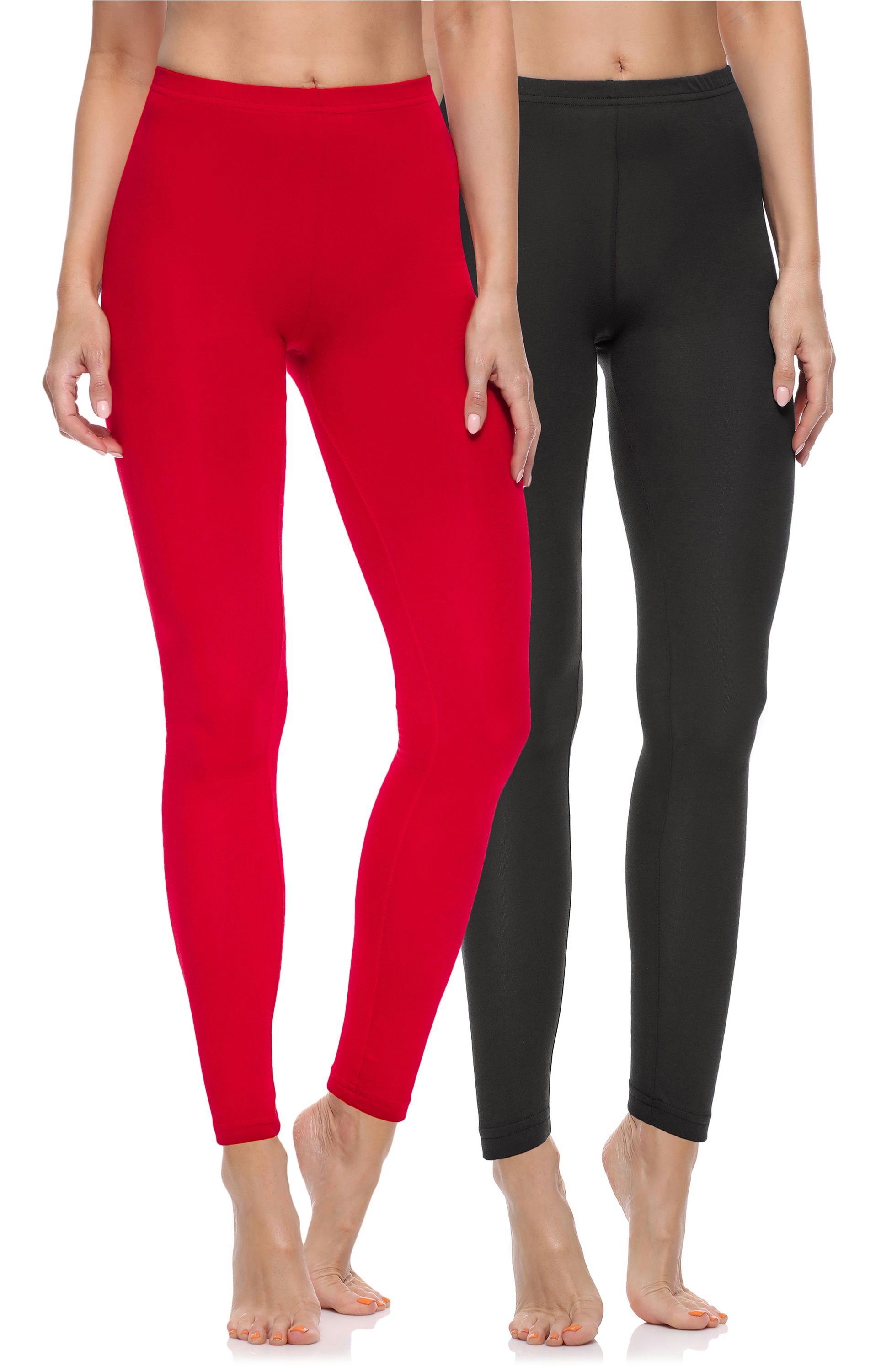 Merry Style Leggings Damen Hosen aus Baumwolle MS10-198 (2-tlg) elastischer günstig online kaufen