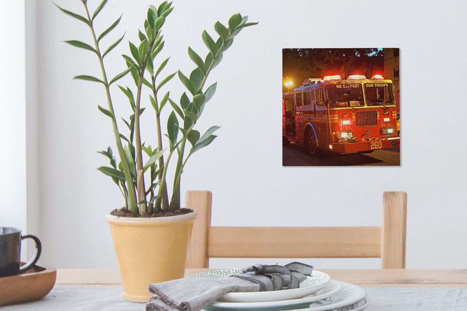 City, New St), Leinwand (1 Wohnzimmer für Bilder Feuerwehrfahrzeuge OneMillionCanvasses® Leinwandbild Schlafzimmer von York