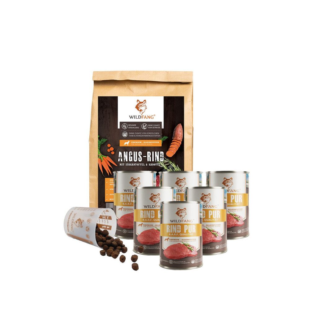 Hunde-Futterautomat Adult Futterpaket Rind - getreidefreies Trocken- und Nassfutter