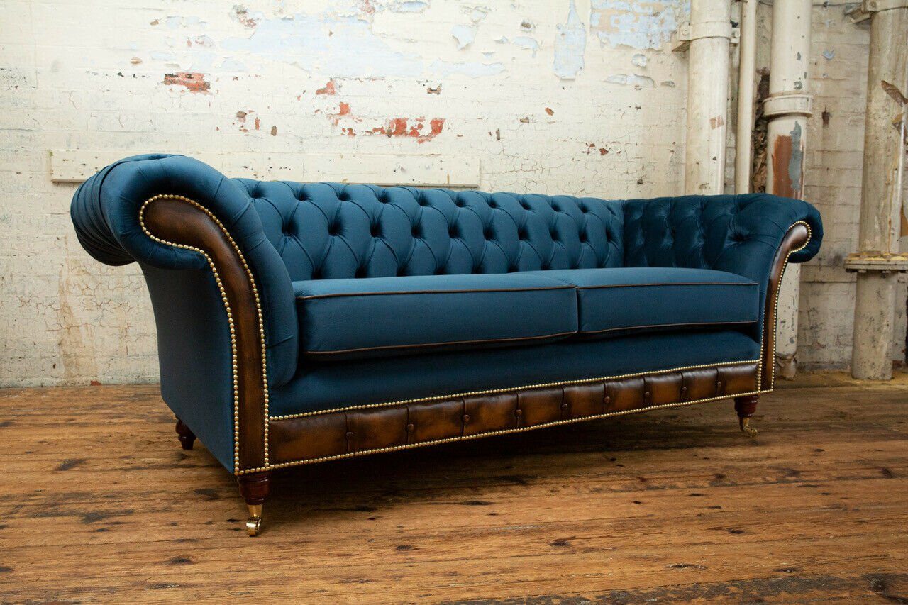 3 Sofa 225 Sitzer Couch Sofa Chesterfield JVmoebel Design cm Chesterfield-Sofa,