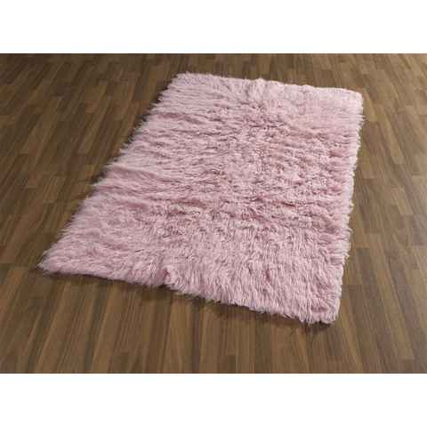 Wollteppich Flokati 1500 g, Böing Carpet, rechteckig, Höhe: 60 mm, Handweb Teppich, Uni-Farben, reine Wolle, handgewebt