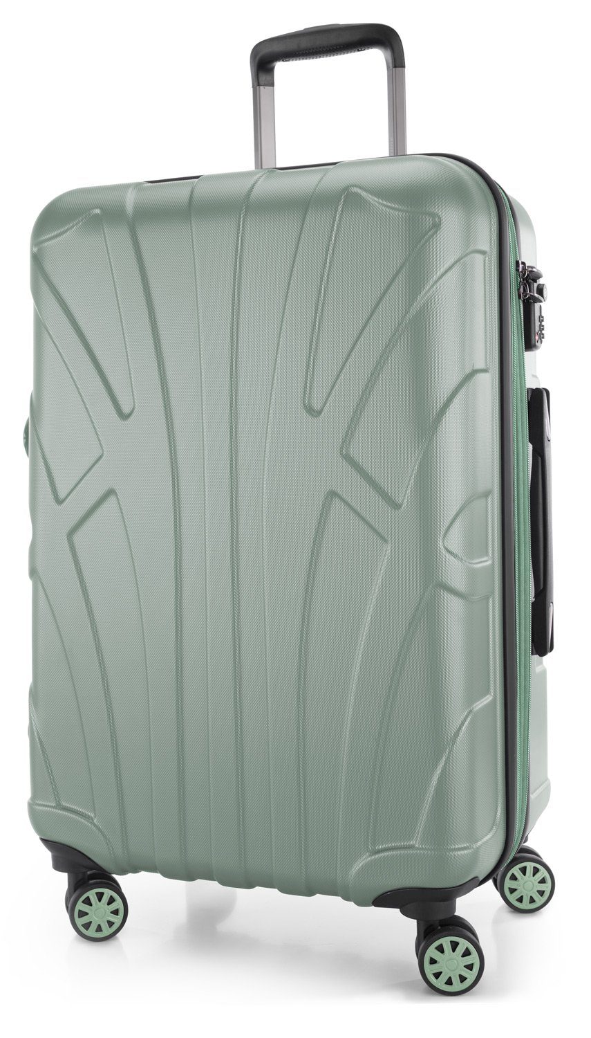 Suitline Koffer S1, 4 Rollen, Robust, Leicht, TSA, Erweiterbar, 65 cm, ca. 58 - 68 Liter Packvolumen Mint