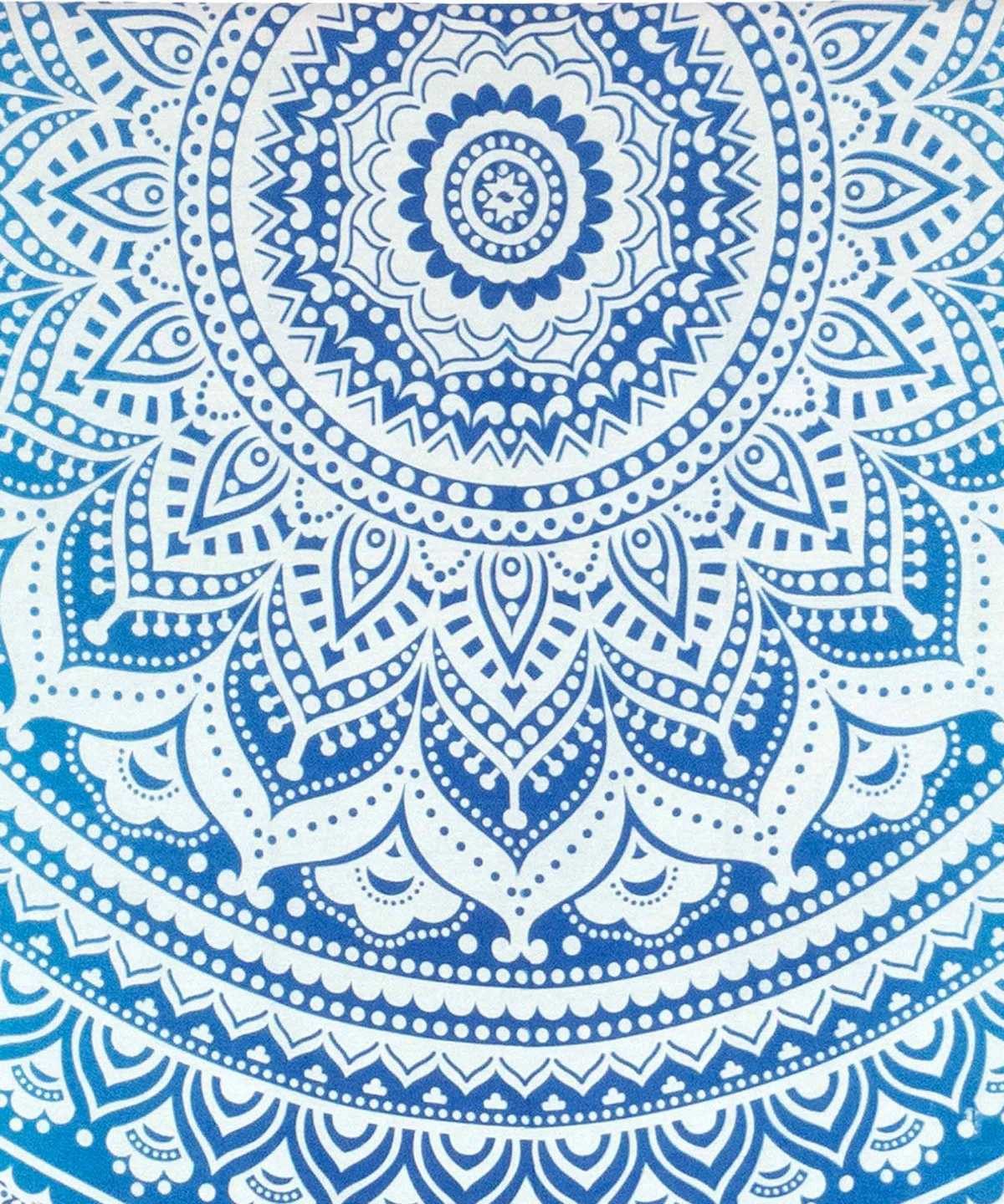 Picknickdecke Strandtuch Ombre Mandala boho Style Ø 185 cm, Karmandala, Weiches Strandtuch für unterwegs. Schön, praktisch, vielseitigq – Bild 3 von 5