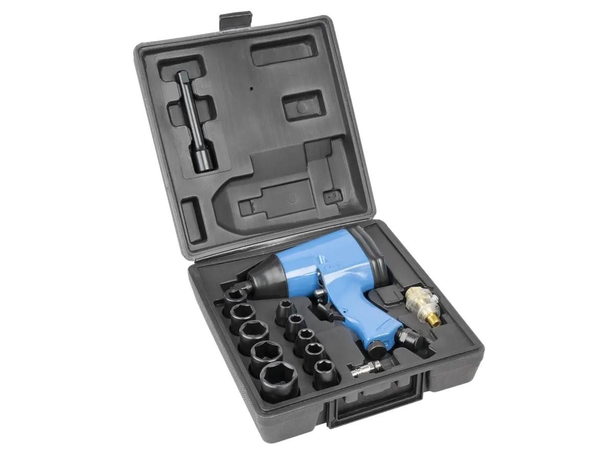 Güde Druckluft-Schlagschrauber Satz 1/2 15tlg., 8000 U/min, 310 Nm, (Set, 16-tlg), 6 bar max. Arbeitsdruck, 1/2" Werkzeugaufnahme