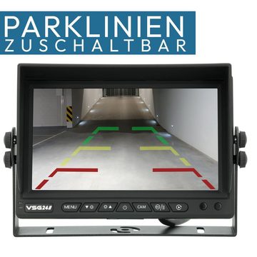 VSG24 7" Rückfahrsystem CAMPER HD für Wohnmobile inkl. Monitor, Kabel und 1x Rückfahrkamera (1080P-HD Nachtsicht 12V-24V Einfache Montage für Wohnwagen LKW)