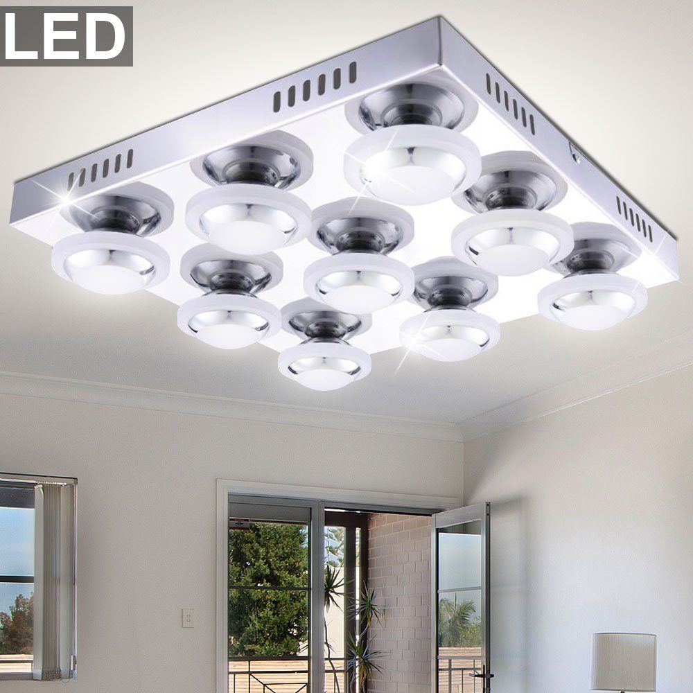 WOFI LED Wofi LED fest Beleuchtung Warmweiß, Leuchte verbaut, Watt LED-Leuchtmittel Decken Leuchte Metall 40,5 Deckenleuchte