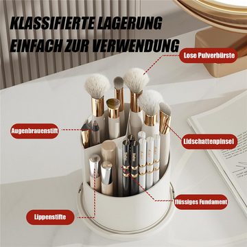 RefinedFlare Make-Up Organizer Um 360 Grad drehbare Make-up-Aufbewahrungsbox mit Deckel