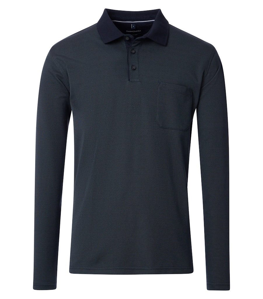 CASAMODA Langarm-Poloshirt 454385000 gestreift