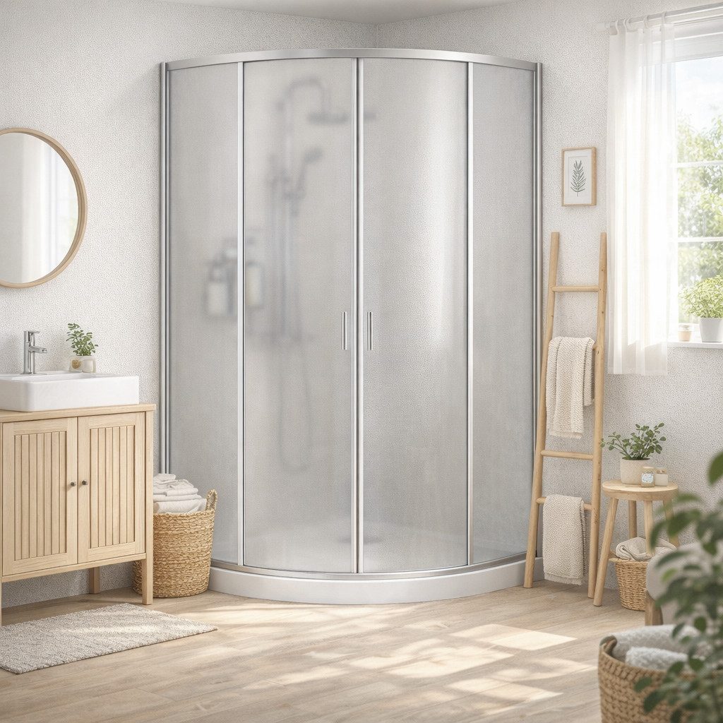 welltime Runddusche Summer, BxT: 90x90 cm, Einscheibensicherheitsglas, Hohe 190 cm, 6mm ESG, Easy Clean, verbessertes Rollensystem