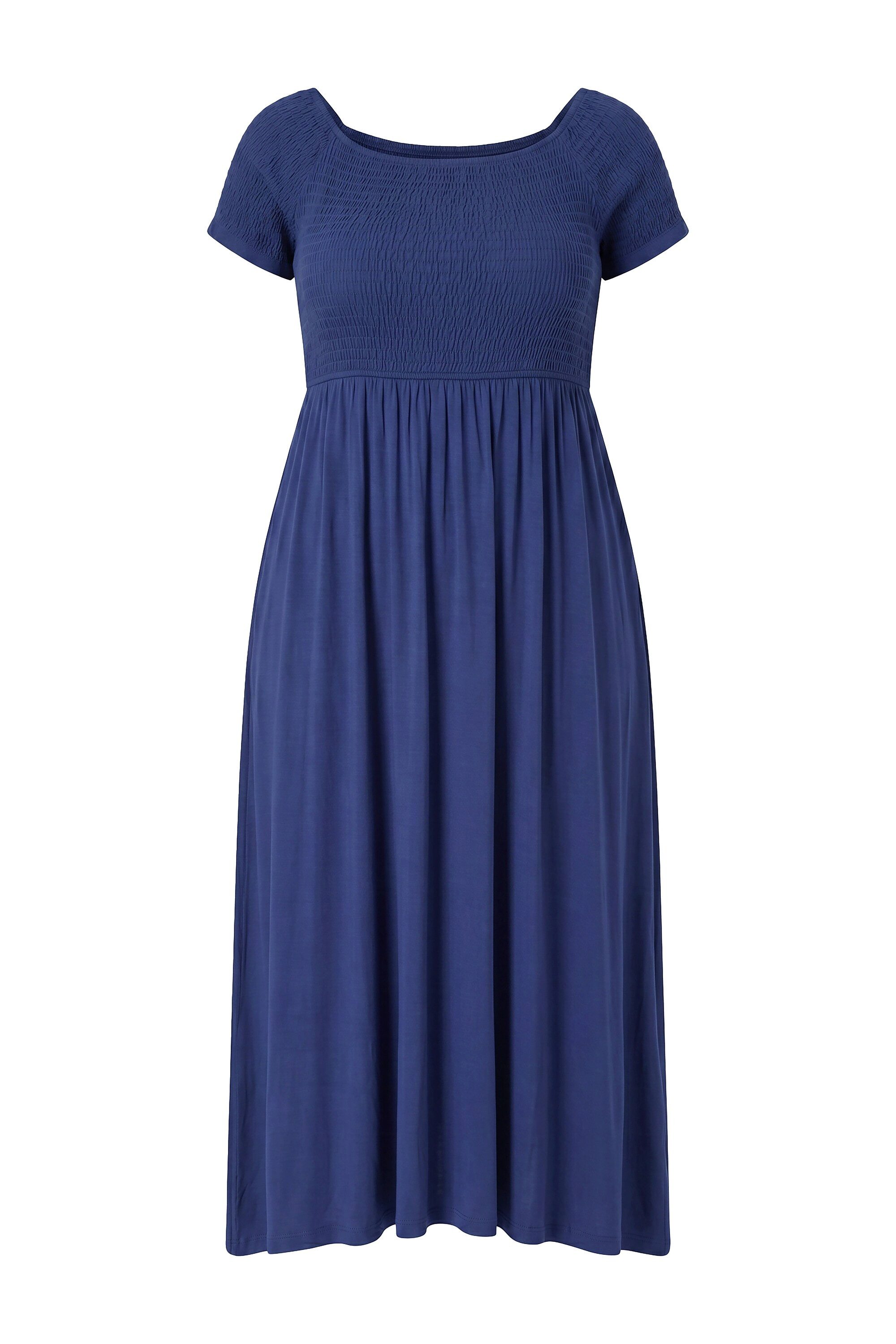 Angel of Style Maxikleid Maxikleid A-Linie Jersey gesmokte Büste