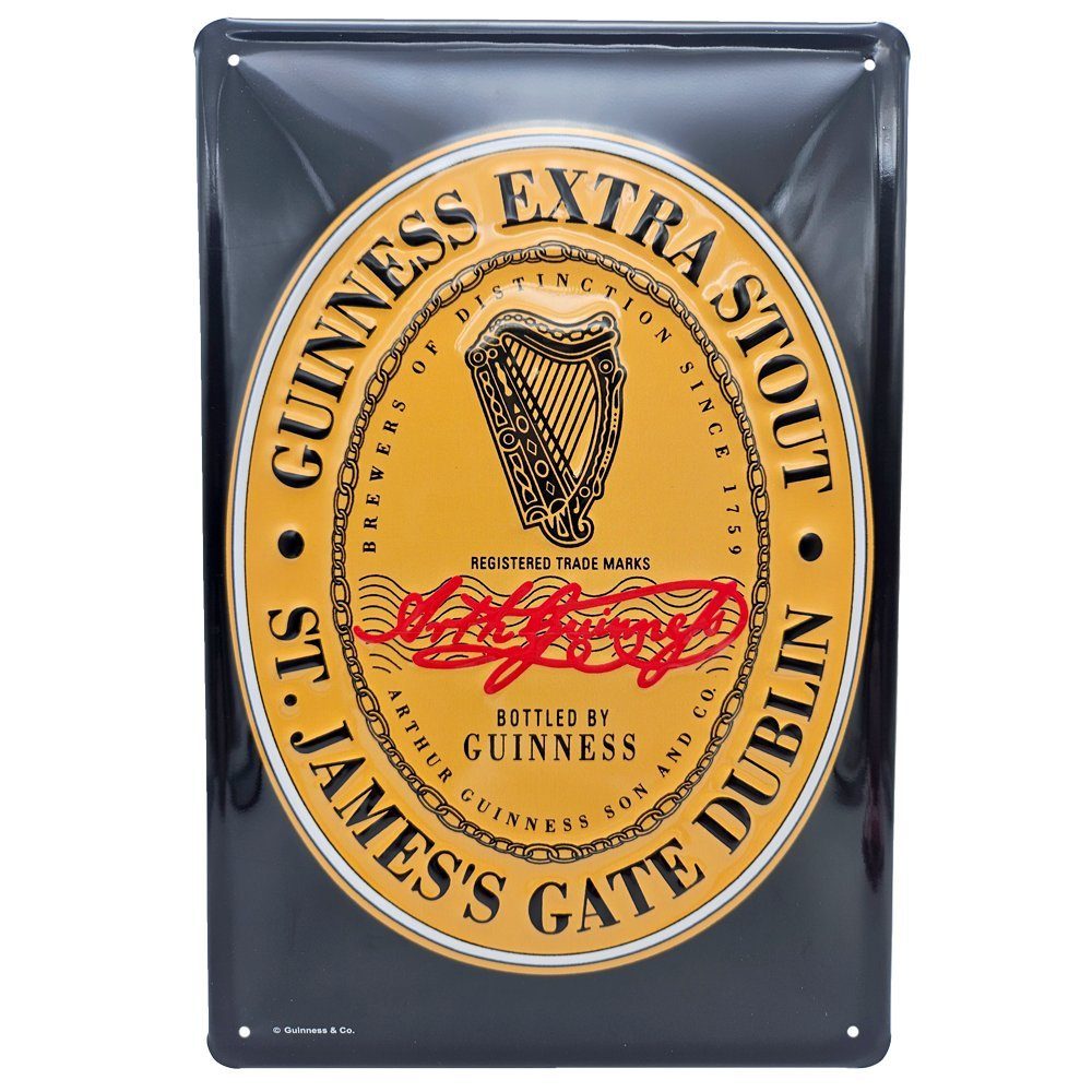 20cm Dublin Werbeschild Guinness Wanddekoobjekt Blechschild what x (1 shop St) the 30cm