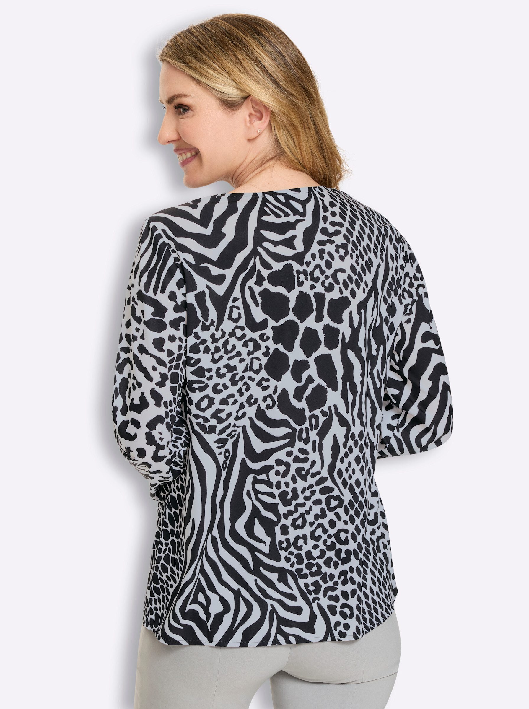 Sieh an! Klassische Bluse Schlupfbluse Langarm