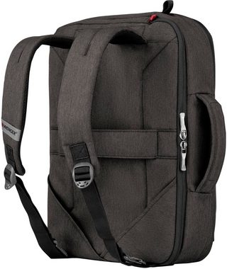 Wenger Laptoptasche Commute, grau, mit 16-Zoll Laptopfach, auch als Rucksack tragbar