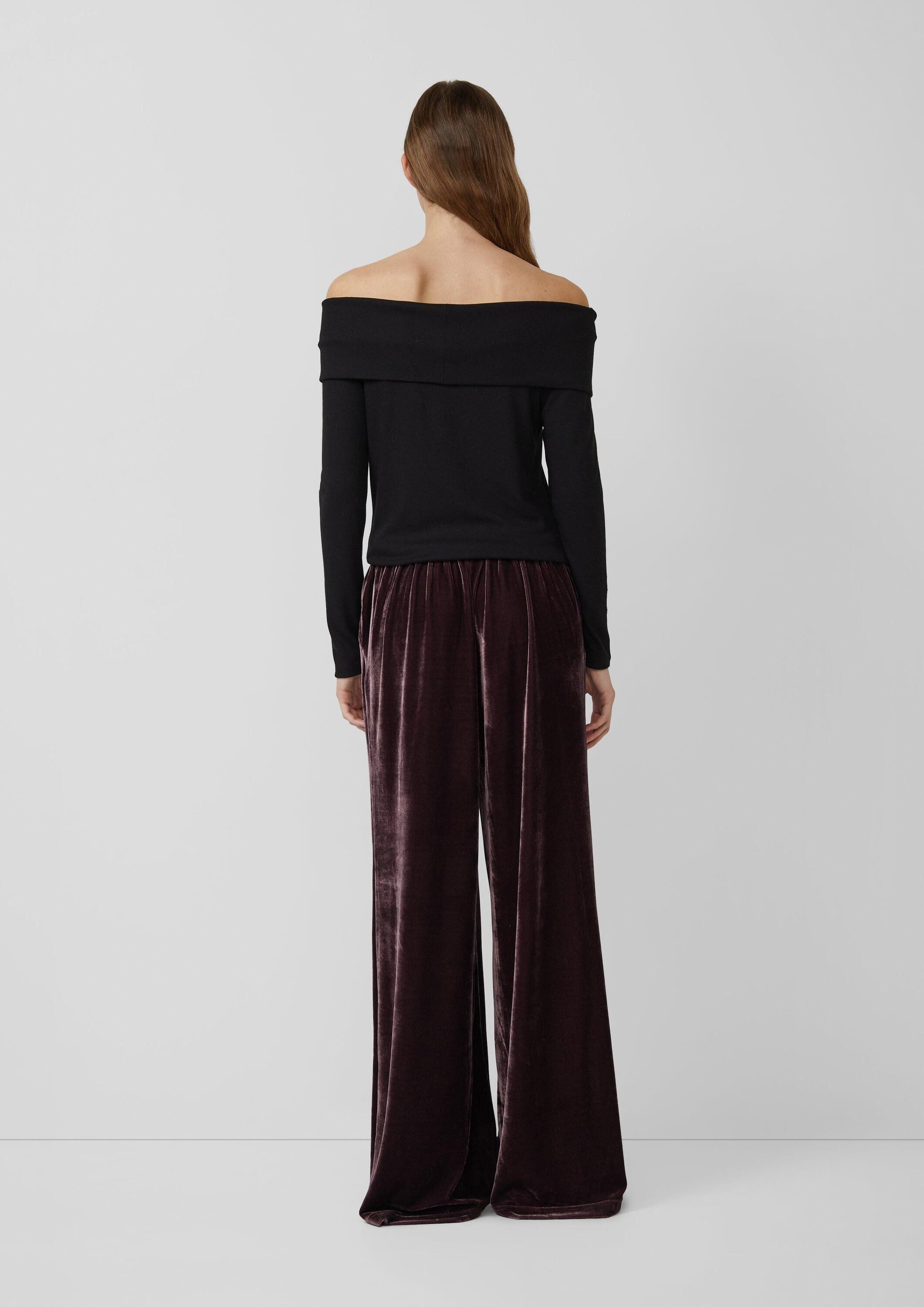 s.Oliver Langarmshirt T-Shirt Off-Shoulder-Longsleeve