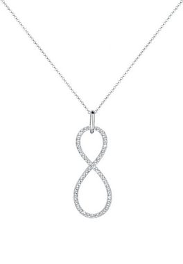 Elli Premium Kette mit Anhänger Infinity Kristalle Endless 925 Silber