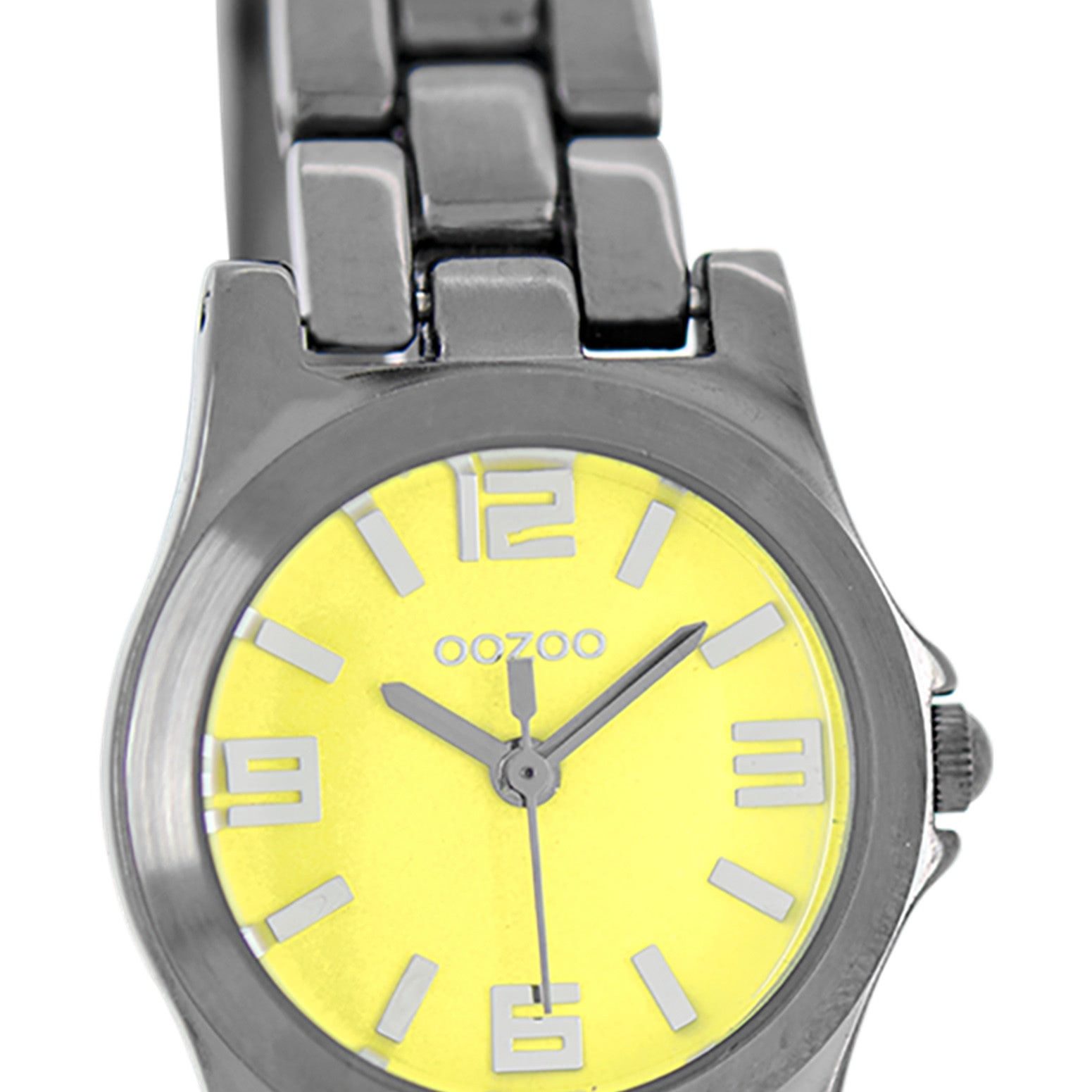 OOZOO Quarzuhr Oozoo Damen Armbanduhr silber Analog matt, (Analoguhr), Damenuhr rund, klein (ca. 25mm) Metallarmband, Elegant-Style