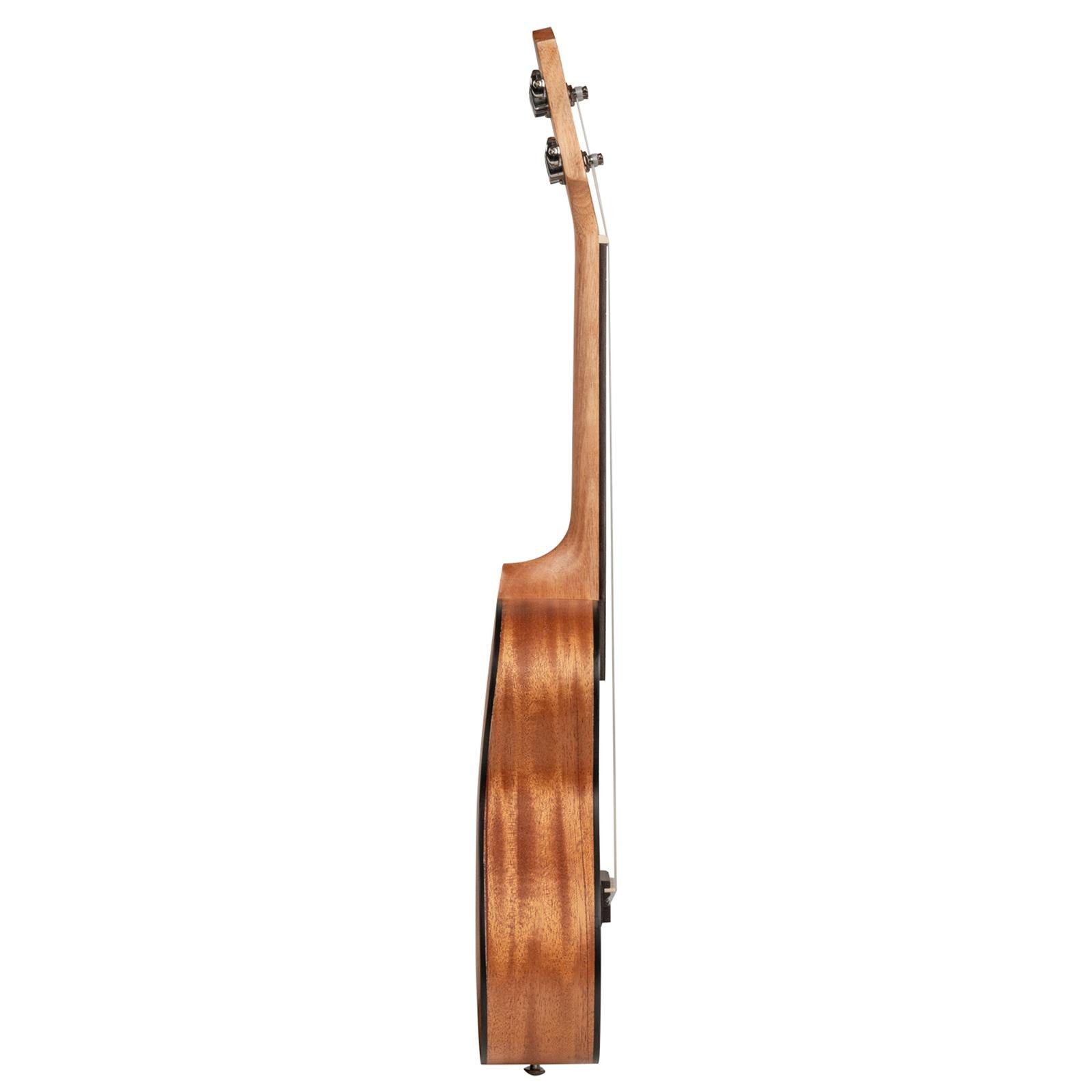 Cascha Ukulele Cascha HH2152DE Solid Top Konzert Ukulele Bundle, Bundle, massive Decke, inkl. Tasche, Lehrbuch, Stimmgerät und 3 Pleks