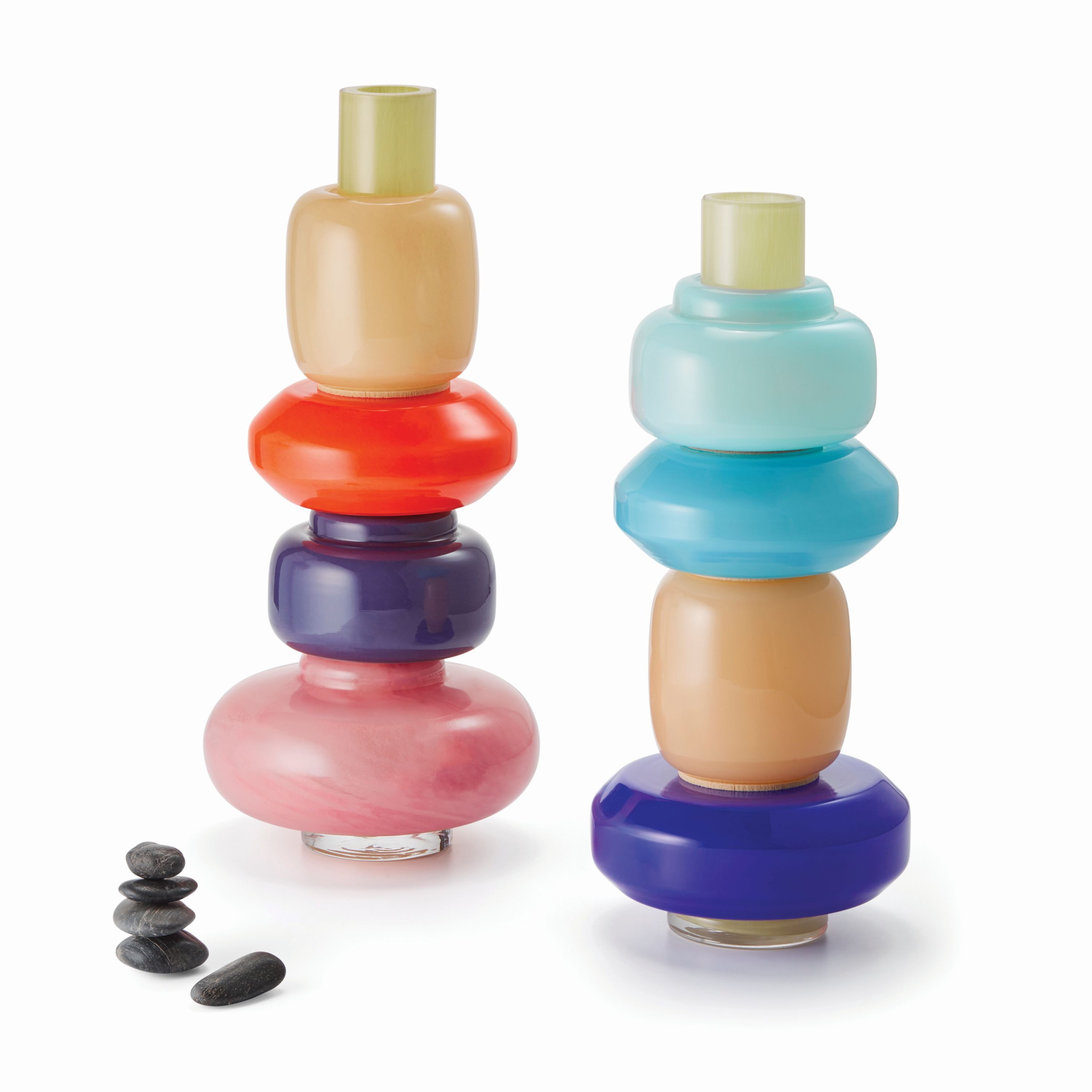 PHILIPPI Dekovase Bianetti, Modular, mundgeblasen, Mehrfarbig, 16 x 16 x 36,5cm