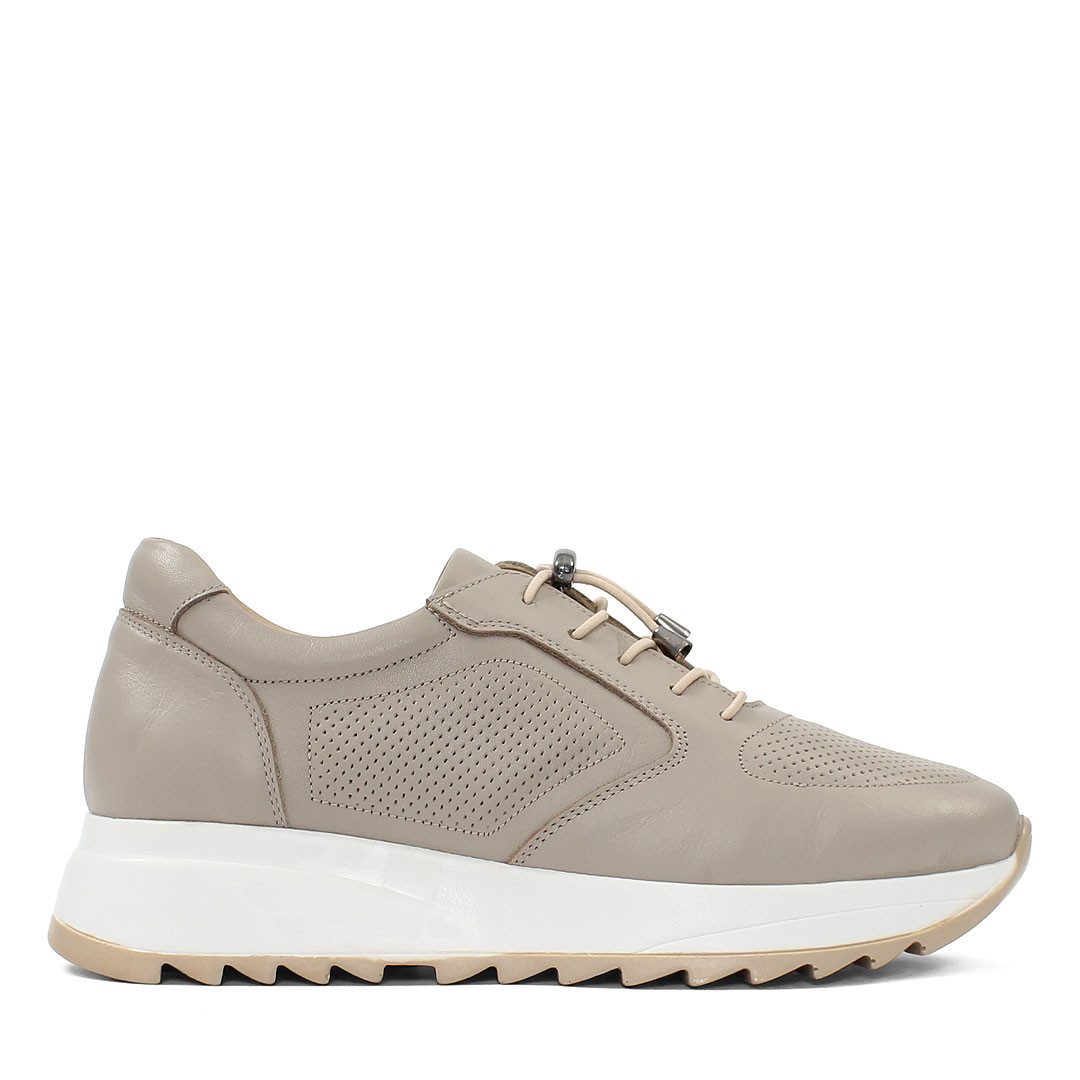 Damen-Sneaker aus Leder mit Schnellverschluss und Komfortsohle Sneaker