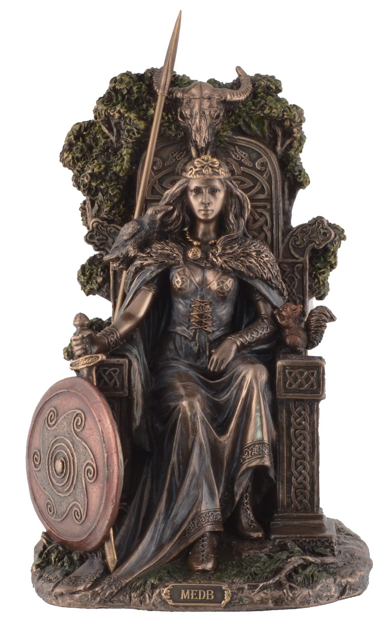 Vogler direct Gmbh Dekofigur Medb von Connacht keltische Sagenkönigin - by Veronese, von Hand bronziert und coloriert, LxBxH: ca. 14x15x22cm