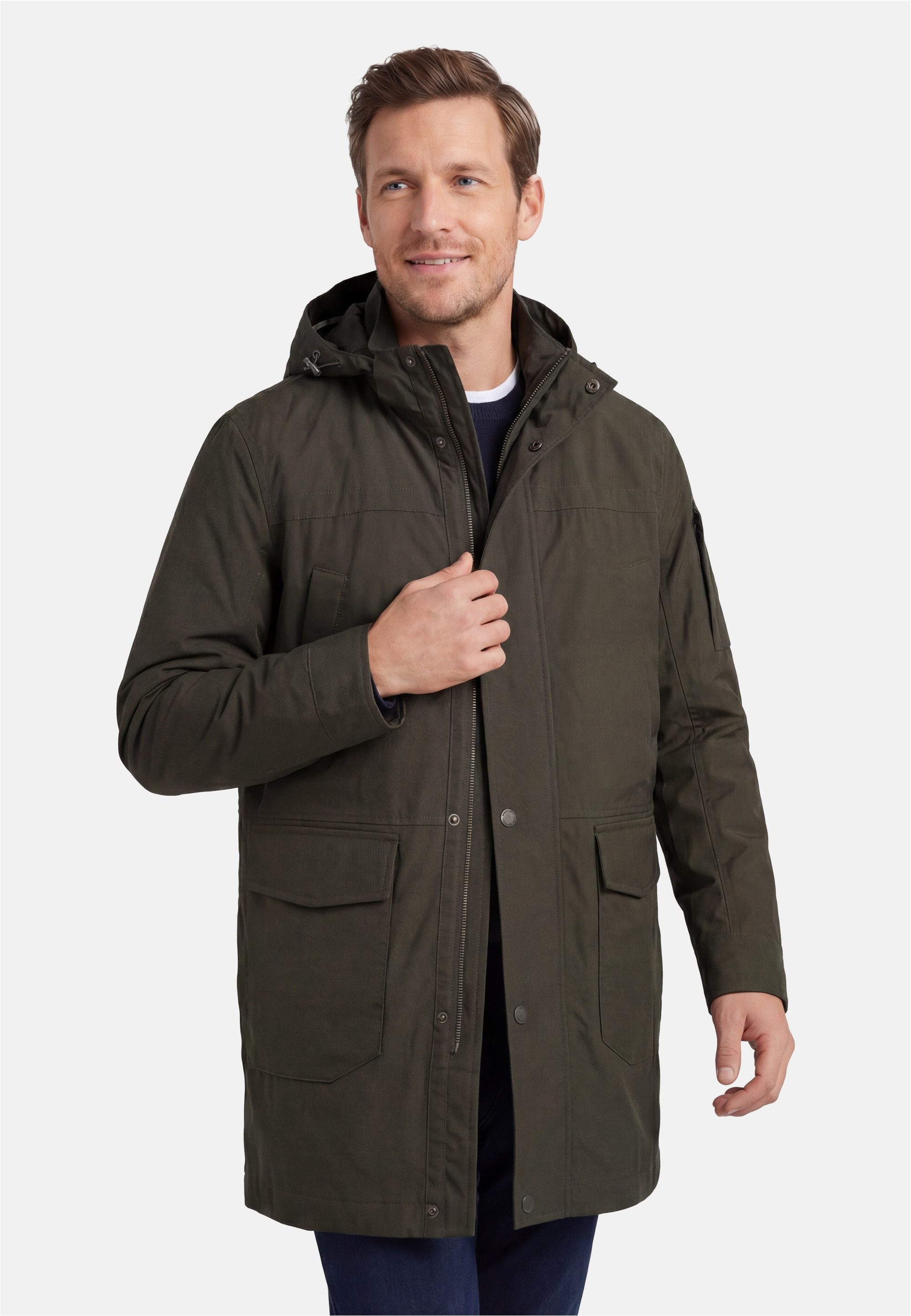 New Canadian Outdoorjacke (1-St) mit abnehmbarer, verstellbarer Kapuze
