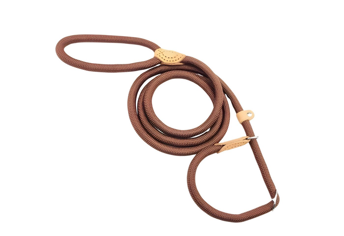 FLOCKI Pets™ Hundeleine Retrieverleine für Hunde - Moxonleine aus robustem Nylon mit Zugstopp, Führleine & Halsband in einem, Hundeleine