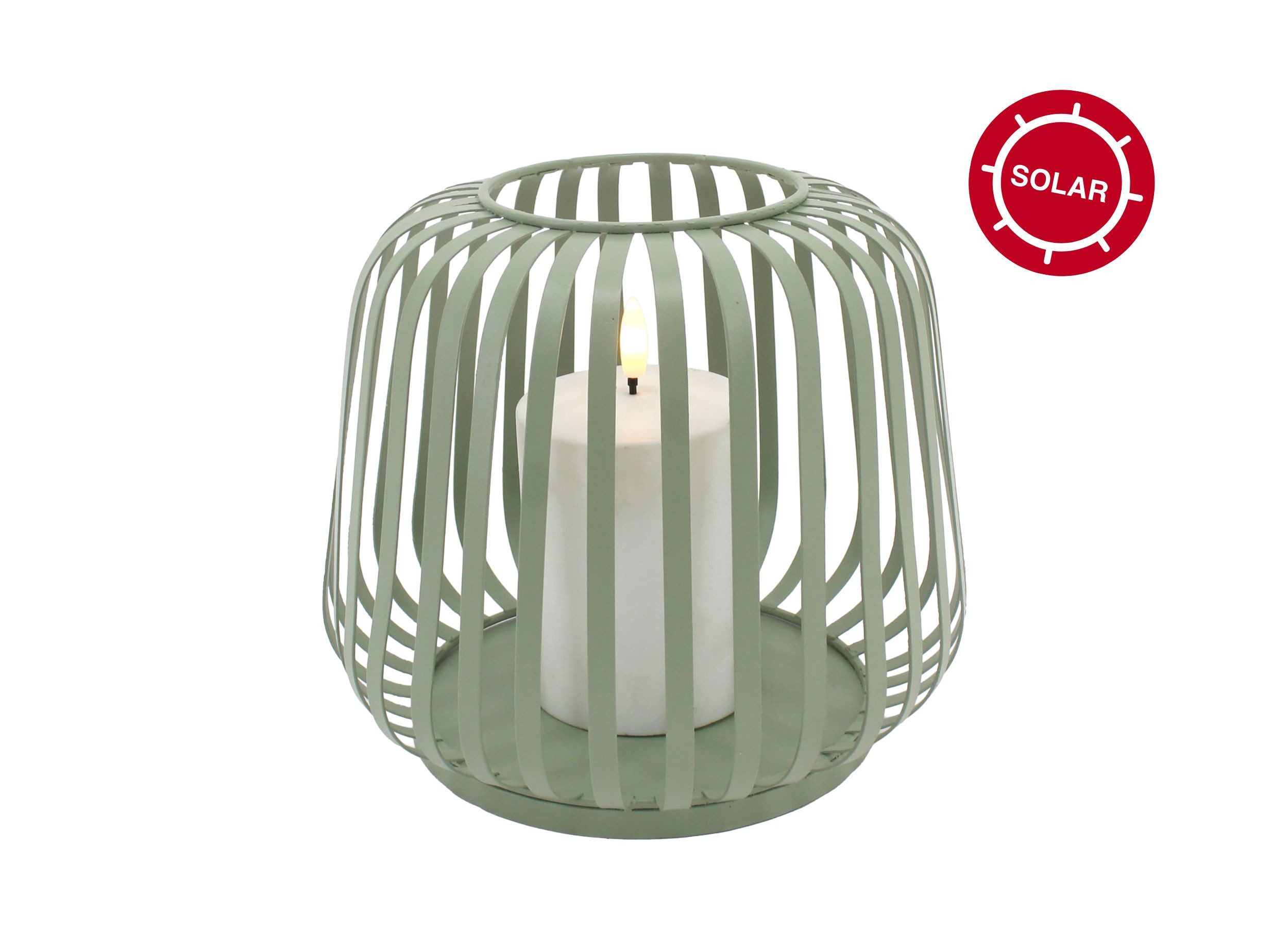 LC Home LED-Kerze Candela Lights Solar Laterne Cottage Metal mit LED Kerze Outdoor (1-tlg)