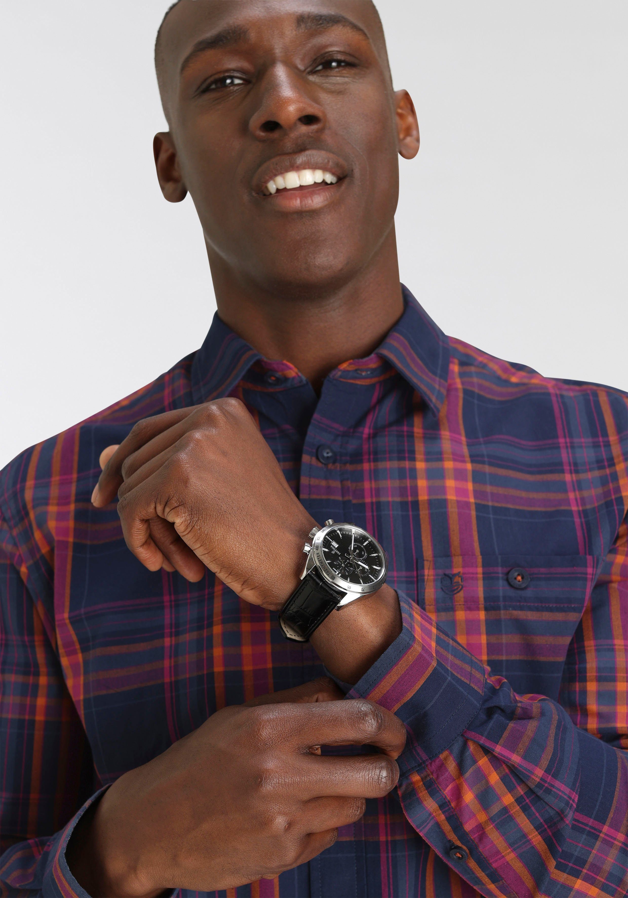 DELMAO Karohemd mit Logostickerei