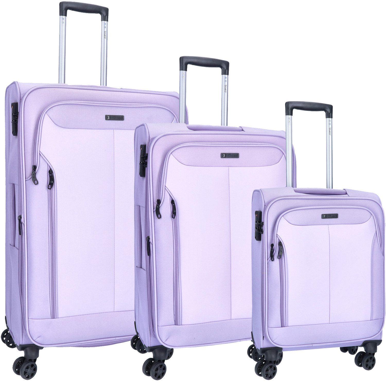 TheTrueC Koffer TheTrueC 3er Kofferset S/M/L Kopenhagen Flieder, 4 Rollen R günstig online kaufen