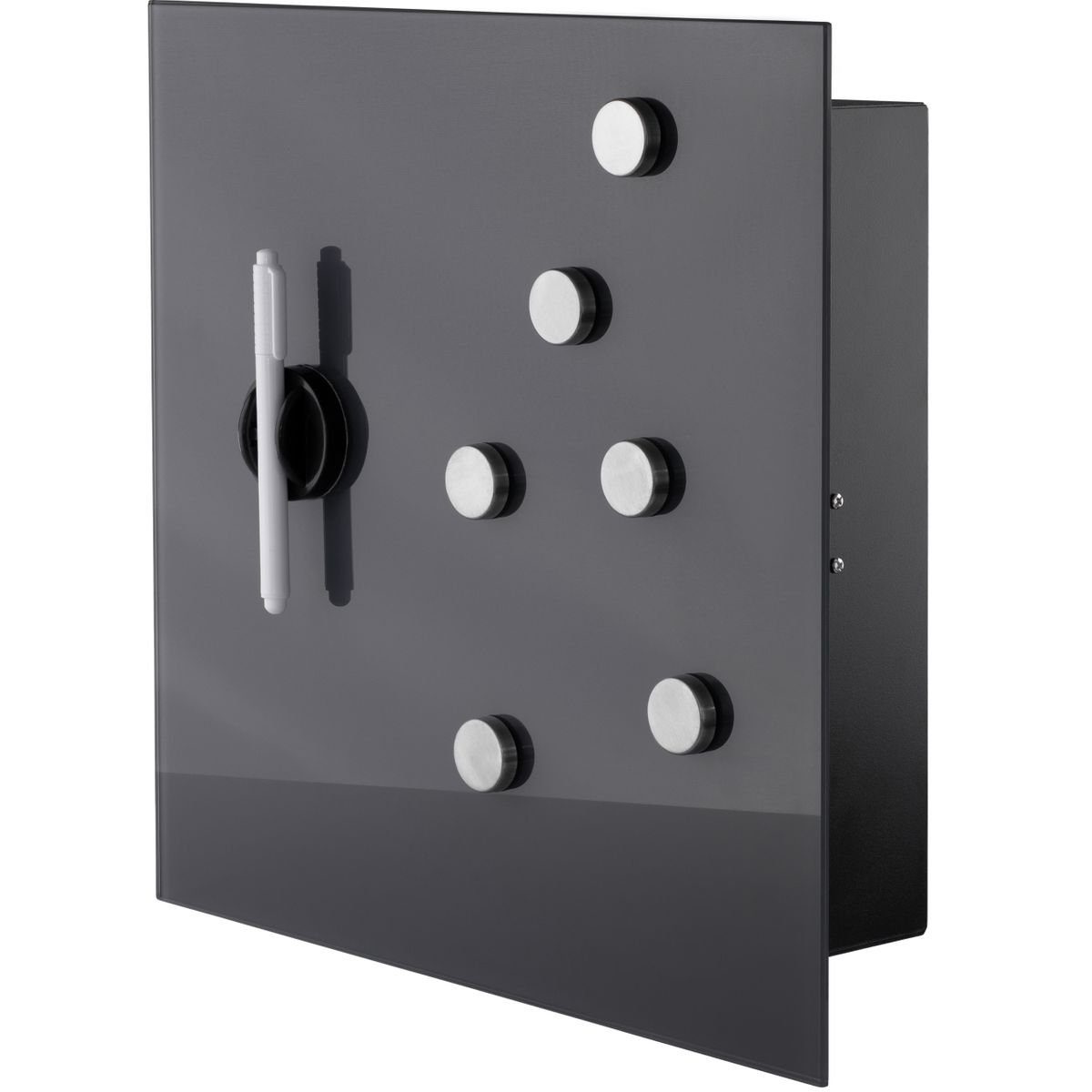 bonsport Schlüsselkasten Schlüsselkasten mit Glasmagnettafel, 33 x 33 x 6,8 günstig online kaufen