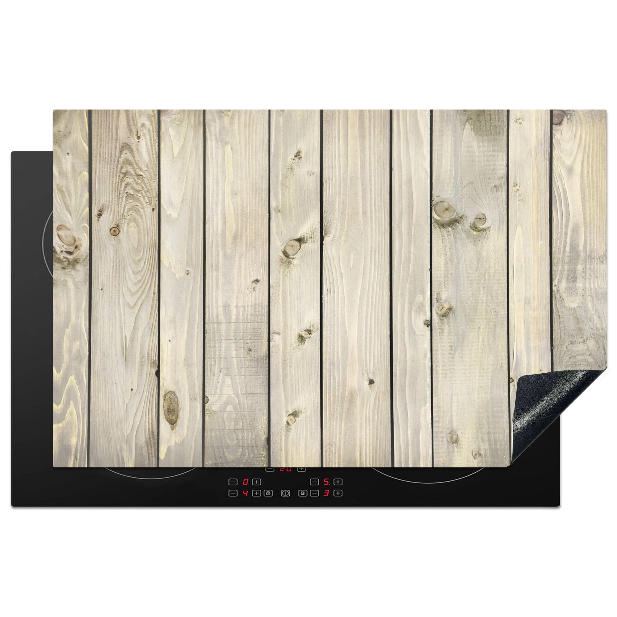 MuchoWow Herdblende-/Abdeckplatte Baum - Regal - Natur, Vinyl, (1 tlg), 81x52 cm, Induktionskochfeld Schutz für die küche, Ceranfeldabdeckung