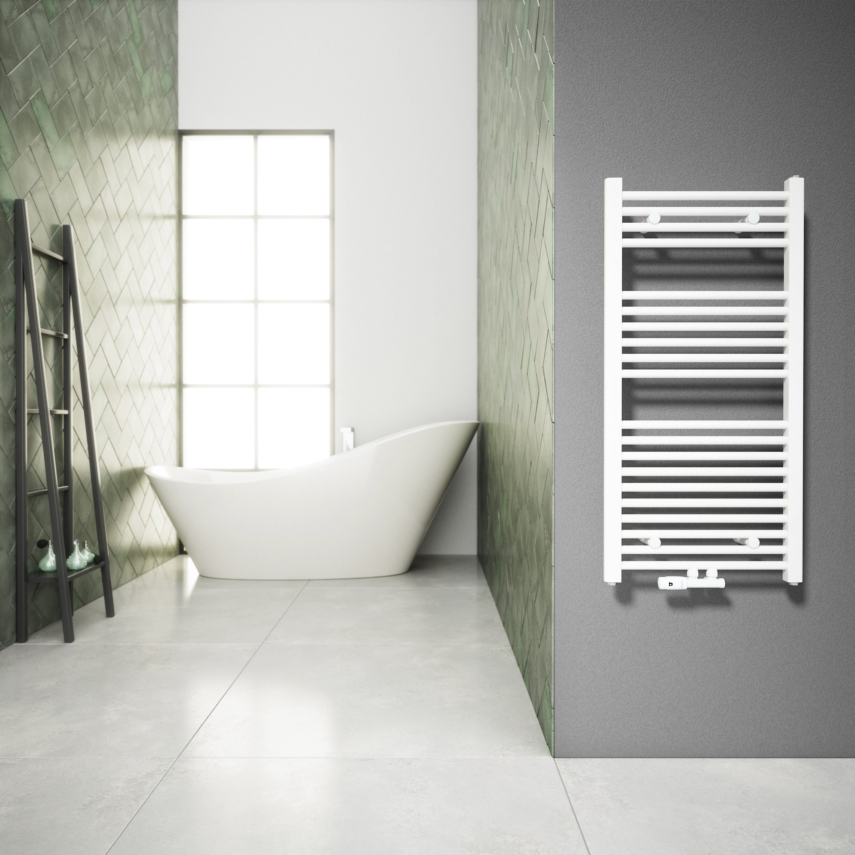 Aquabad® Badheizkörper VIRGO Handtuch Heizkörper Mittelanschluss günstig online kaufen