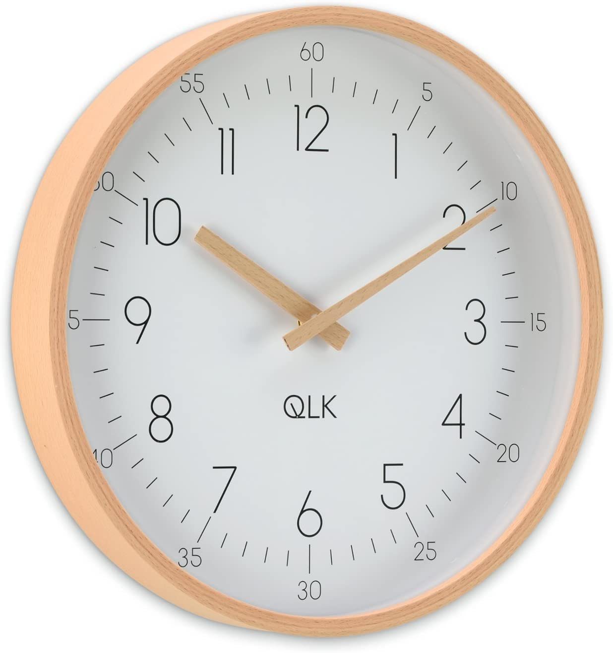 Holzrahmen Moderne Uhr Wanduhr QLK Slight Ø31cm Wanduhr Design mit und Zeigern,