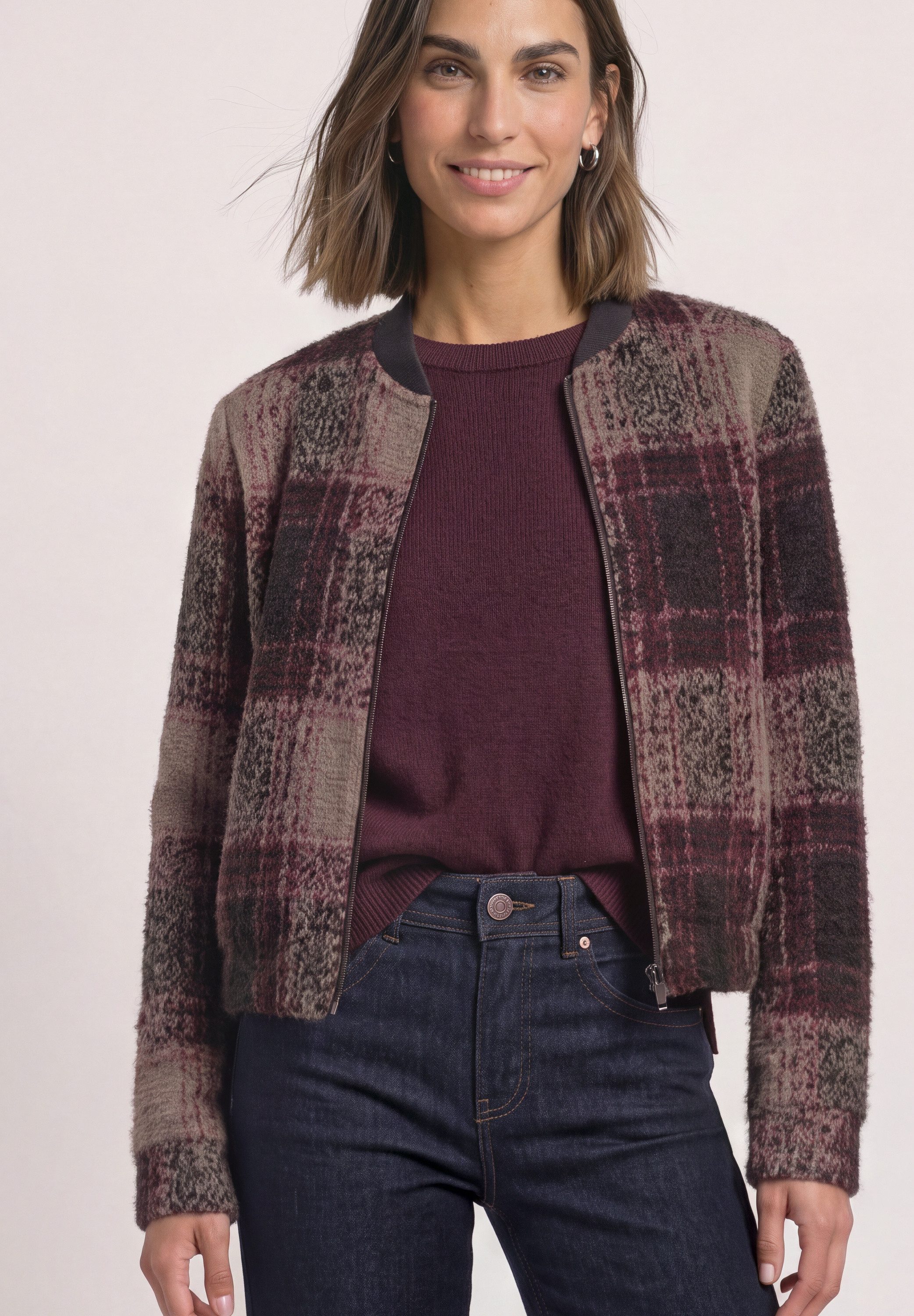 STREET ONE Cardigan mit Karomuster