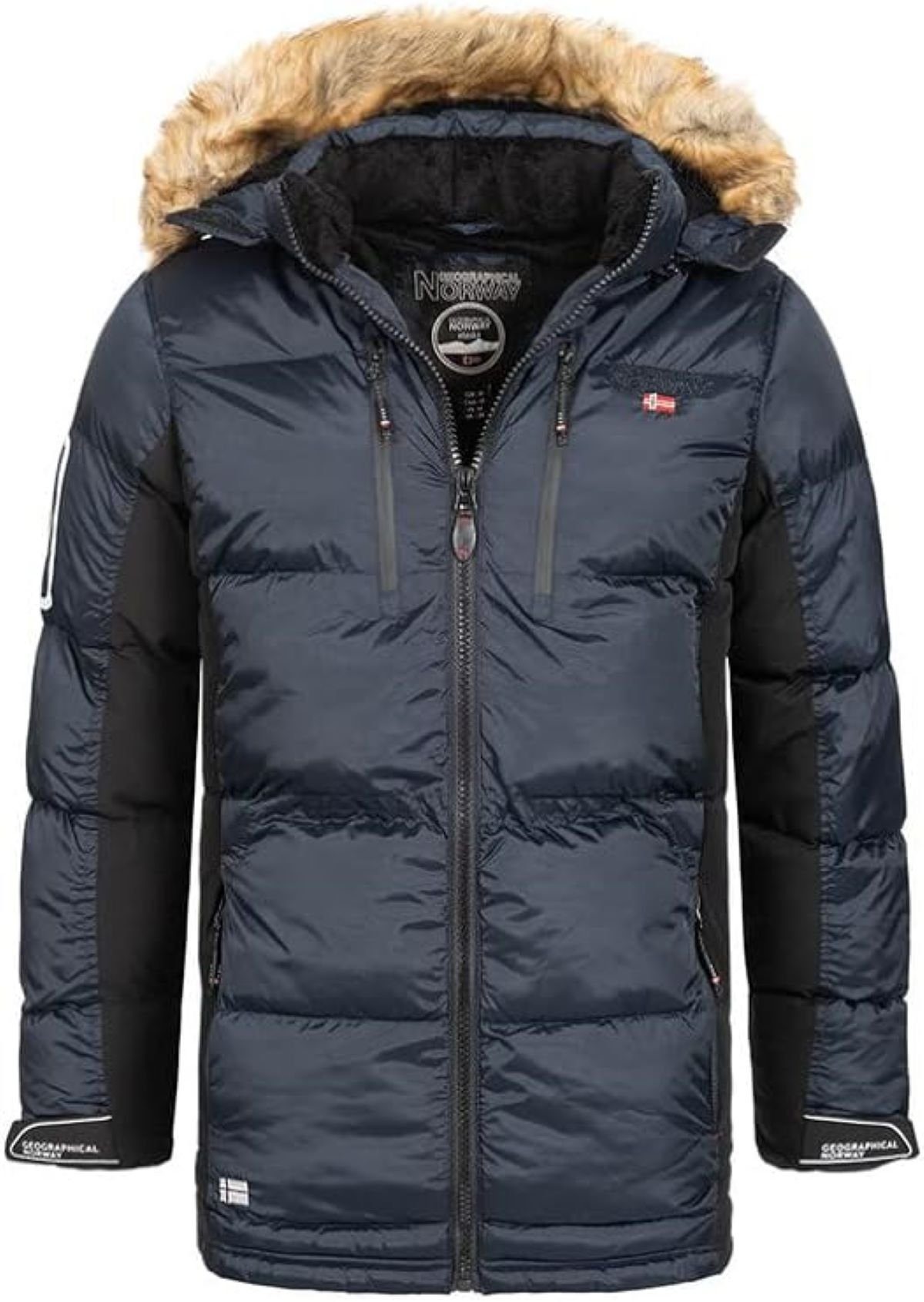 Geographical Norway Winterjacke Herren Outdoor (1-St., Wintermantel) Parka NAVY Jacke brDanone Winter