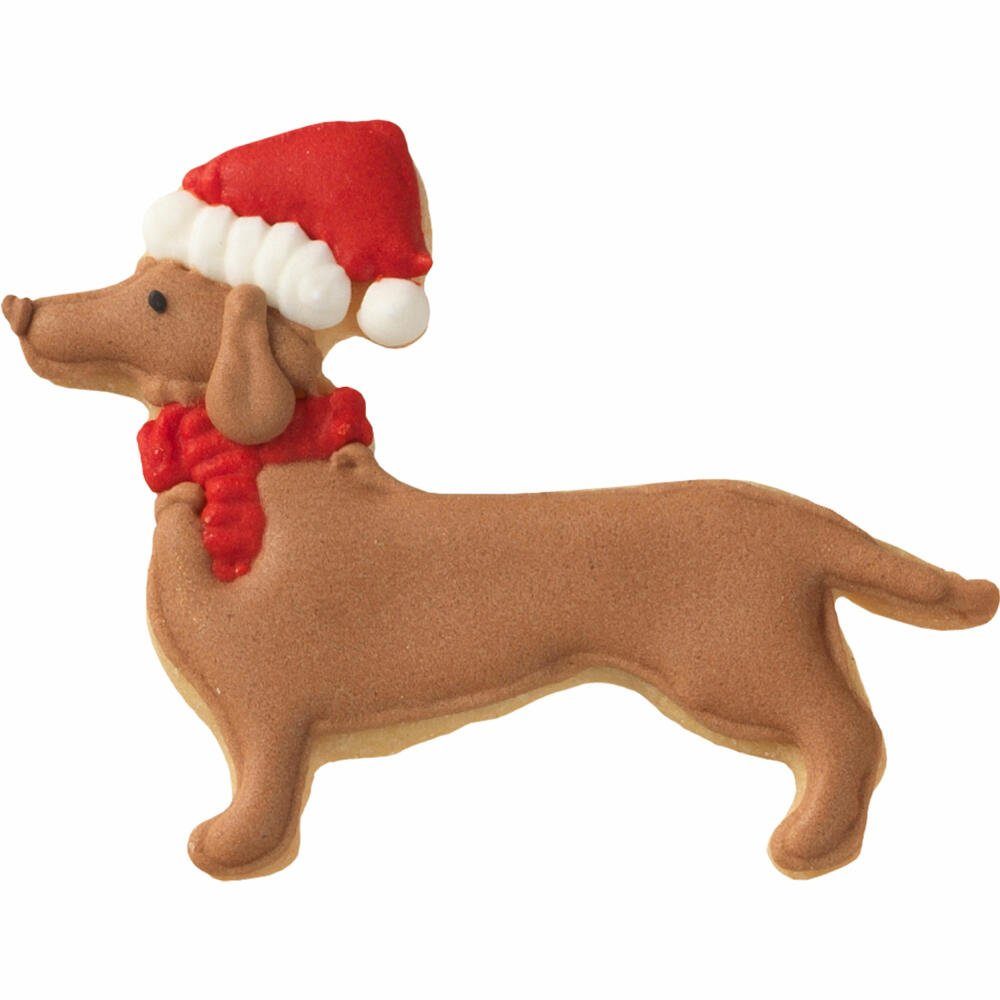 Birkmann Ausstechform Weihnachtsdackel 7 cm, Edelstahl