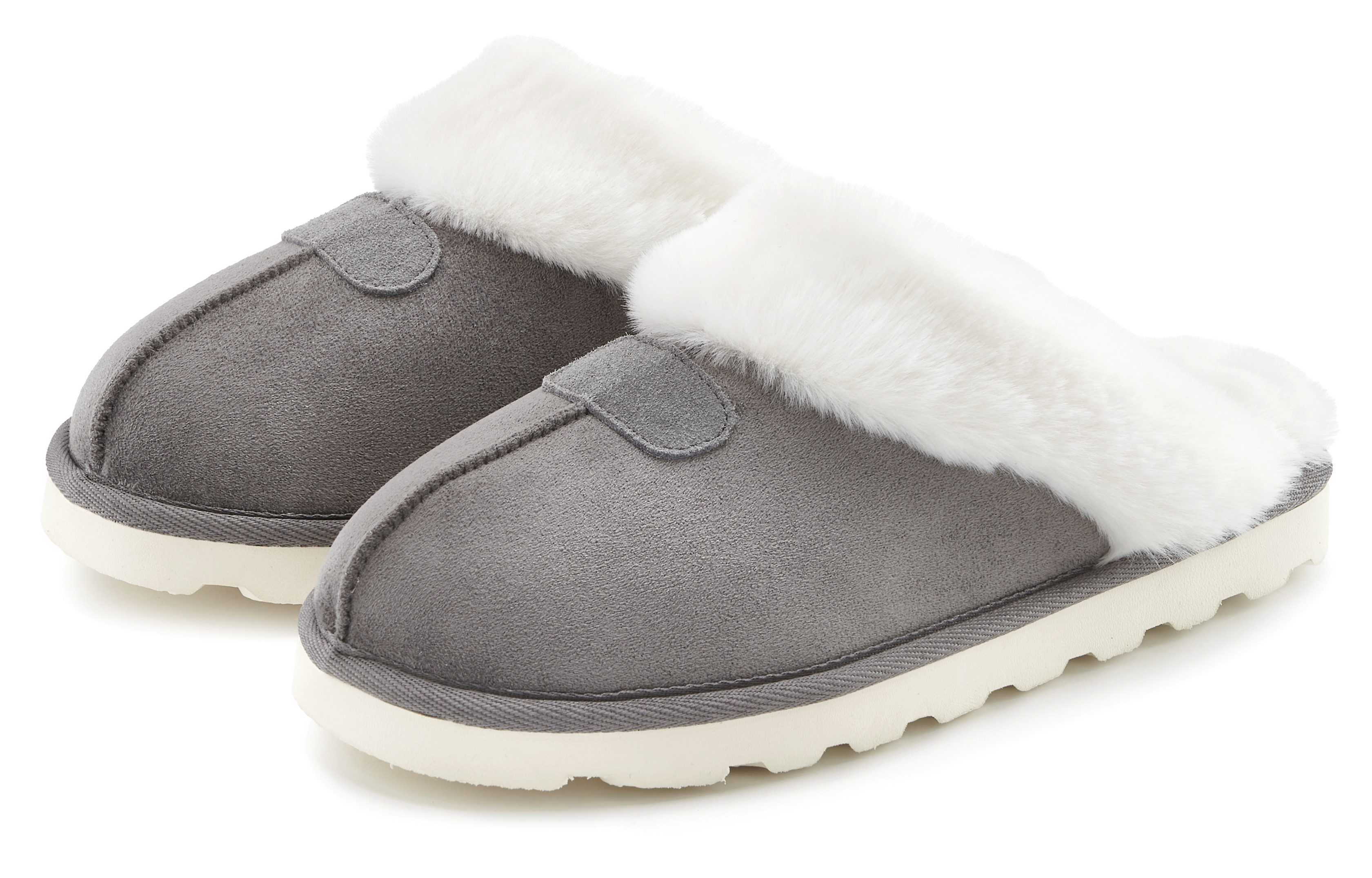 Vivance Dreams Plüsch Hausschuh, Pantoffeln, Clogs, Schlappen, Hausschuh, P günstig online kaufen