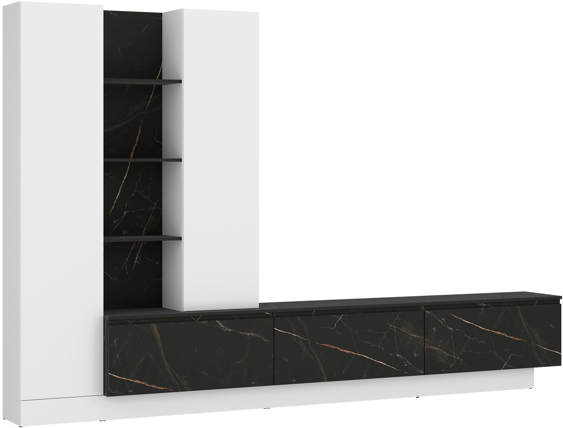 INOSIGN Wohnwand Modesto, (Breite ca. 295cm), bestehend aus 1 Lowboard, 2 H günstig online kaufen