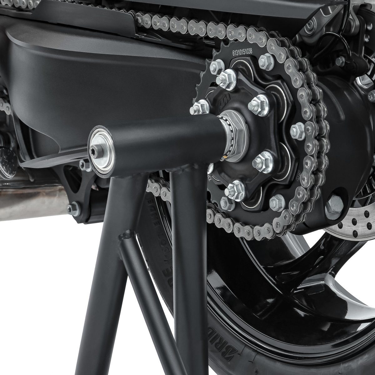 ConStands Motorradheber Einarm Montageständer Set für KTM 1290 Super Duke / R 14-23 hinten vor