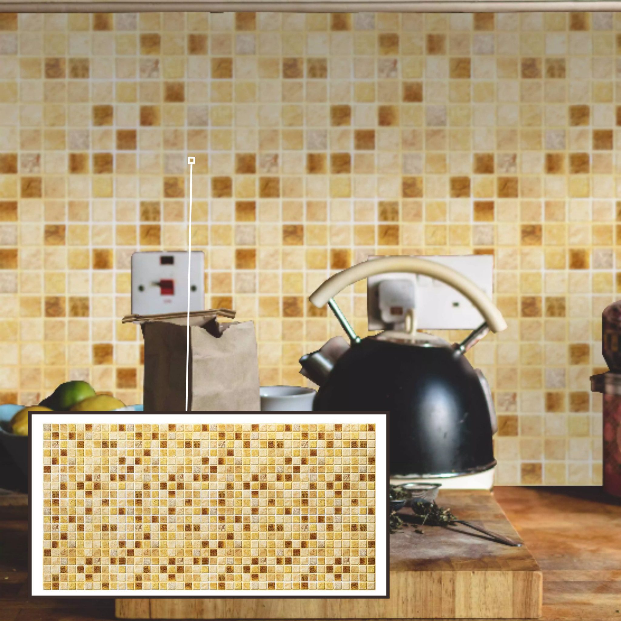 STM Company 3D Wandpaneel 3D-Wandpaneele PVC, Mosaik Optik, 1-20 Platten - 0.5-10 m², (1-tlg) Für Wohnzimmer, Küche & Bad, Einfache DIY-Montage